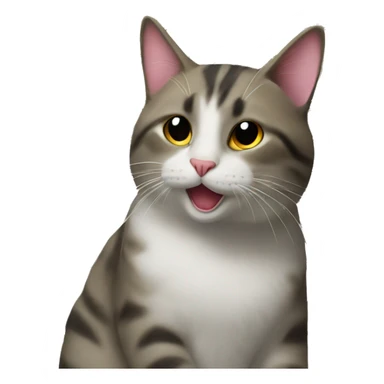 Cat listing to music  sticker