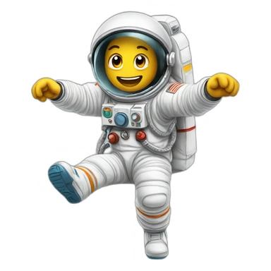 Astronaute qui fait du break dance sticker