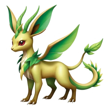 Exotic Tropical Rare Shiny Epic Ethereal Leafeon-Flygon-Tropius-hybrid, full body sticker