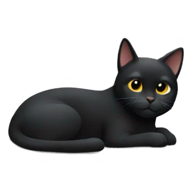 a black cat in a comfy bed sticker