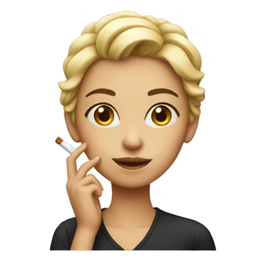 girl with cigarette sticker