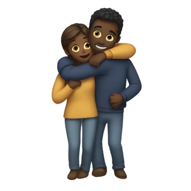 2 people hugging and supporting each other  sticker