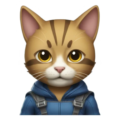 cat in a wonder wolverine costume sticker