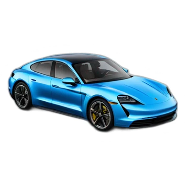 porsche taycan blue sticker