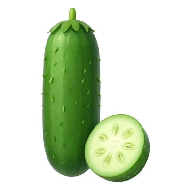 cucumber with small piece  sticker
