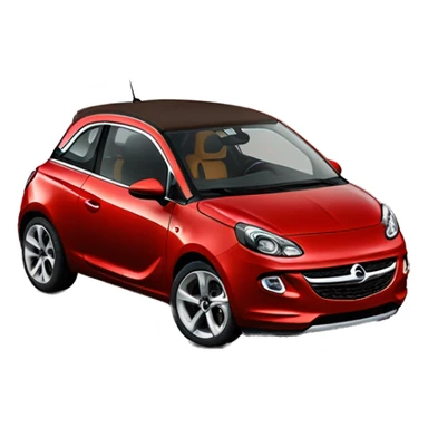 Red Opel Adam leather brown seats sticker