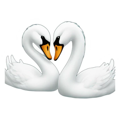 two loving swans sticker