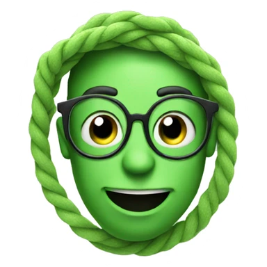 Nerd rope that has green aura sticker