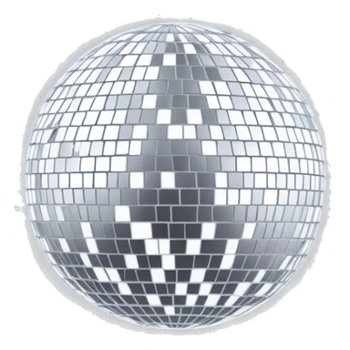 White disco ball sticker