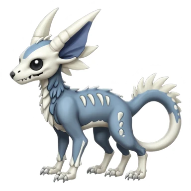 Eldritch Spooky Scary Skeletal Linoone-Absol-Trico-Hybrid (Full body) sticker