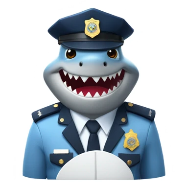 Shark cop sticker