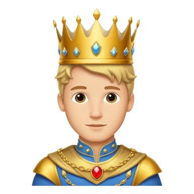 Prince Charming from Disney with crown sticker