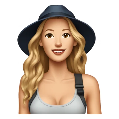 blake lively cartoon wearing tank top sticker
