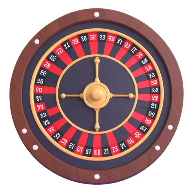 roulette wheel floating with bright colors sticker