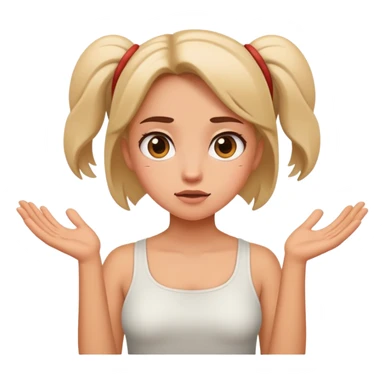 Girl shrugs  sticker