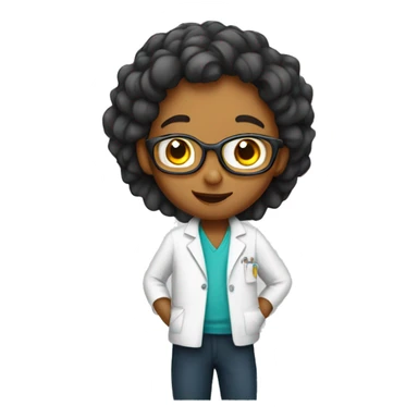 young scientist at school sticker