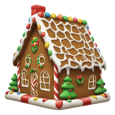 Classic Christmas gingerbread house sticker