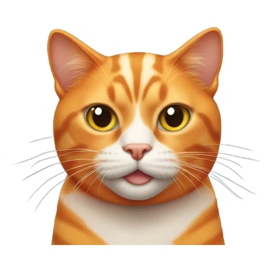 Orange cat with Muscles sticker