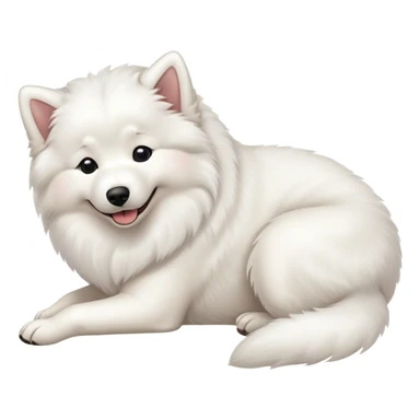 
Samoyed lying on his back happy sticker
