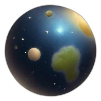 Planète entourée d'étoiles sticker