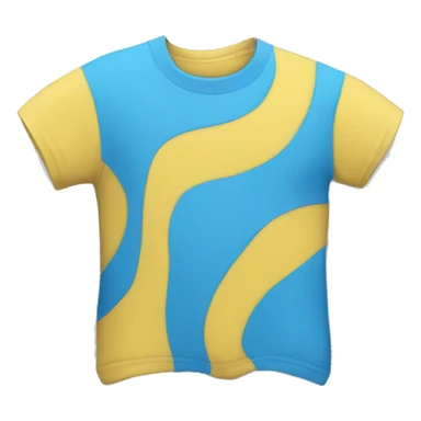 t-shirt low yellow and top blue  sticker