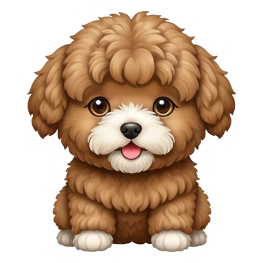 Brown maltipoo sticker
