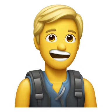 Un personaje animado en forma de ticket sticker