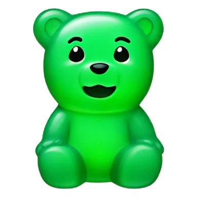 green gummy bear sticker