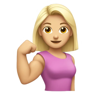 Caucasian woman arm muscles sticker