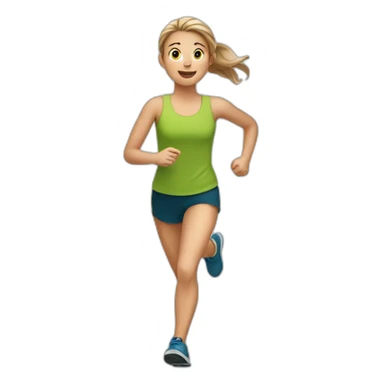 A fair-skinned person running from the side sticker
