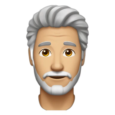 gere um homem com cabelo grande liso castanho e barba grande marrom bem mais escuro que o cabelo sticker