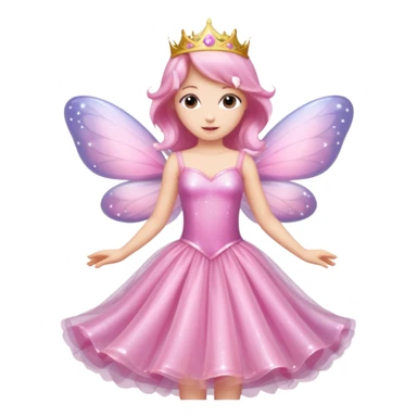 pink fairy sparkle princess dress sticker