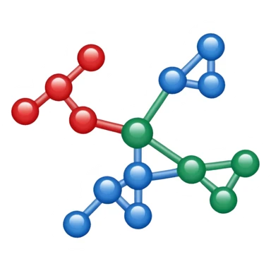 clean simple emoji representing scatter plot with three distinct colored clusters of points, no axes, neutral background sticker