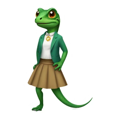 Lizard in a skirt sticker