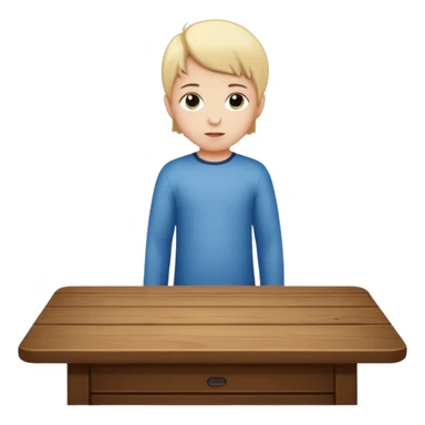 niño parado encima de una mesa sticker