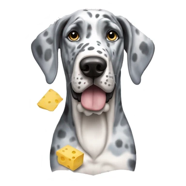 Blue Merle Great Dane dressed as butter sticker