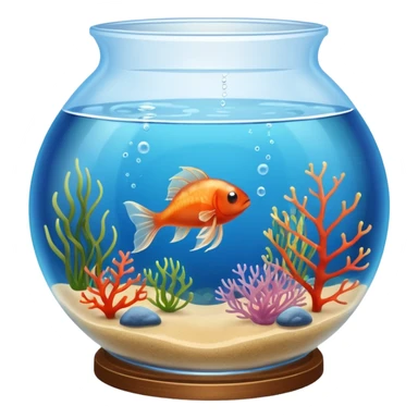 Fish Bowl Aquarium with a single Sea Monkey Artemia in it sticker