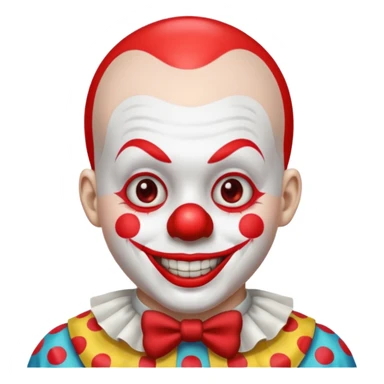 clown in buzzcut sticker