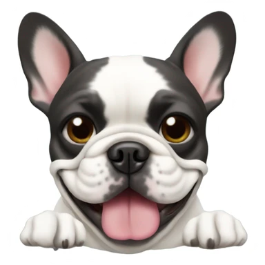 Snowboarding French bulldog  sticker