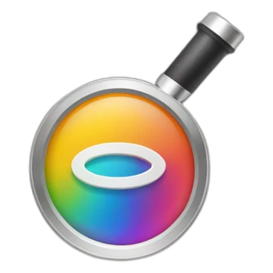 Magnifying glass with Instagram logo sticker