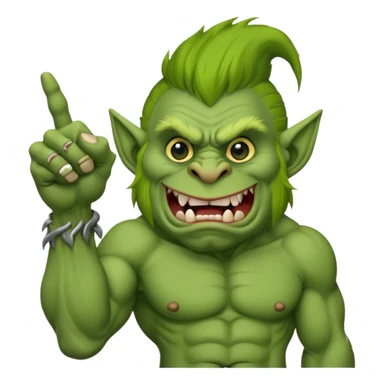 A Troll holding up the middle finger  sticker