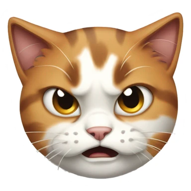 Calico cat being extremely angry  sticker
