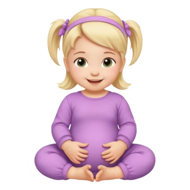 Baby Girl, Different Pose, different outfit, single Baby Girl only. sticker