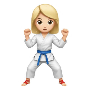 Karate girl sticker
