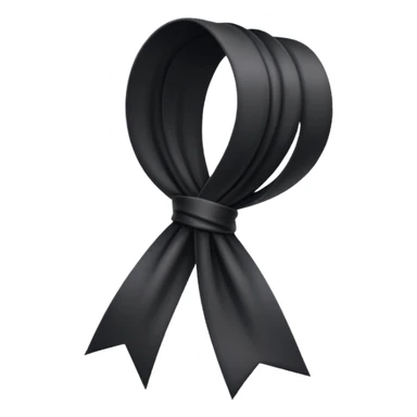 One Black thin ribbon for dead people honoring 🎗️ sticker