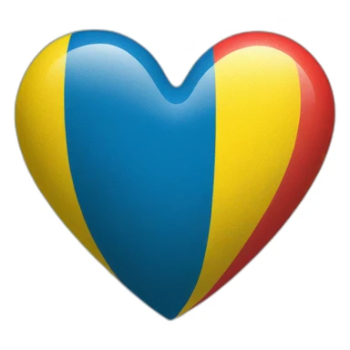 red heart with flag of Ukraine sticker