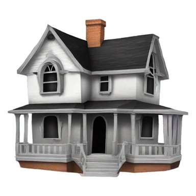 Papercraft. Haunted Addams house. Dilapidated  sticker