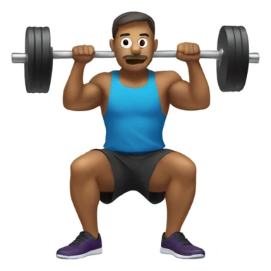 squating with weights sticker