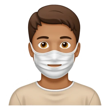 man with white clay face mask sticker