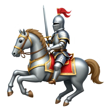 Knight on horseback  sticker